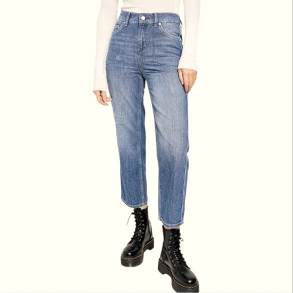 Free People Chloe Baby BARREL Jeans Size XS - Picture 3 of 7